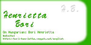 henrietta bori business card